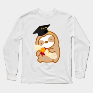 Cute Happy Graduation Sloth Long Sleeve T-Shirt